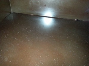 dust on top of the drawers in the bedroom