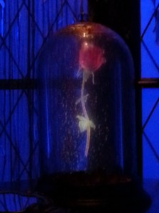 The enchanted rose at Be Our Guest. A petal dropped every time there was lightning.