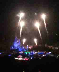 Awesome view of the fireworks from the California Grill on top of the Contemporary Resort. Check in is on the second floor BTW. No one told us that.
