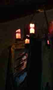 The slashed portrait of the prince flashed to the Beast when there was lightning.