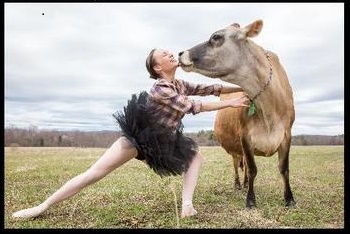 Ballerina with cow