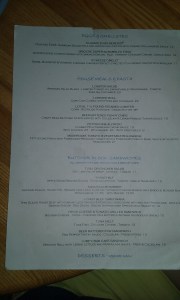 Menu at Popponesset Inn