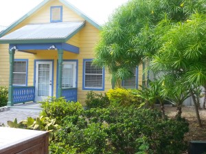 Brightly painted house at the Cayman Turtle Farm