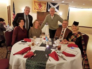 Standing from left: Greenwich Chief of Police James Heavey, Josh Brown. Seated from left: Kia Heavey, Stefanie Brown, Mike Zavasnik, Deborah Weir