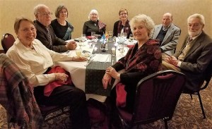 From left: Sue McClenachan, Joe Mygatt, Rosemary Mygatt, Margaret Rogers, Christine Sellge, Rolf Sellge, Bill Kies, Stefanie Kies. Photo by Stasha Healy