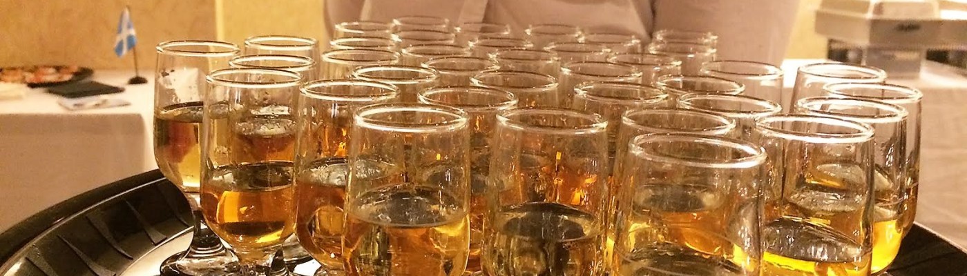 A wee dram of whisky was included in the ticket price. I found a smooth and inexpensive Scottish blend called Glendrostran that all enjoyed.