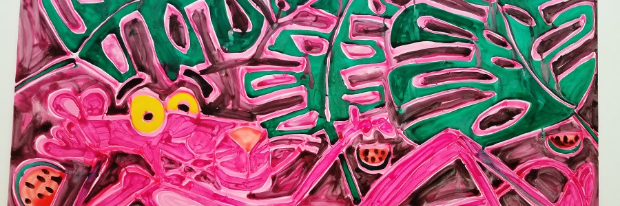 Enormous Katherine Bernhardt Pink Panther