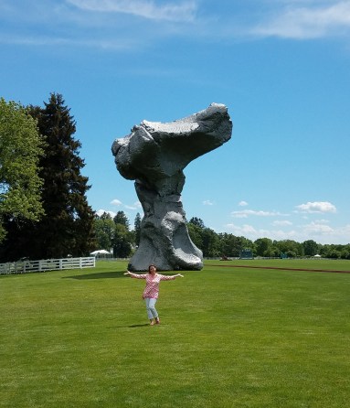 Yours truly with Urs Fischer's Untitled (Clay #3)