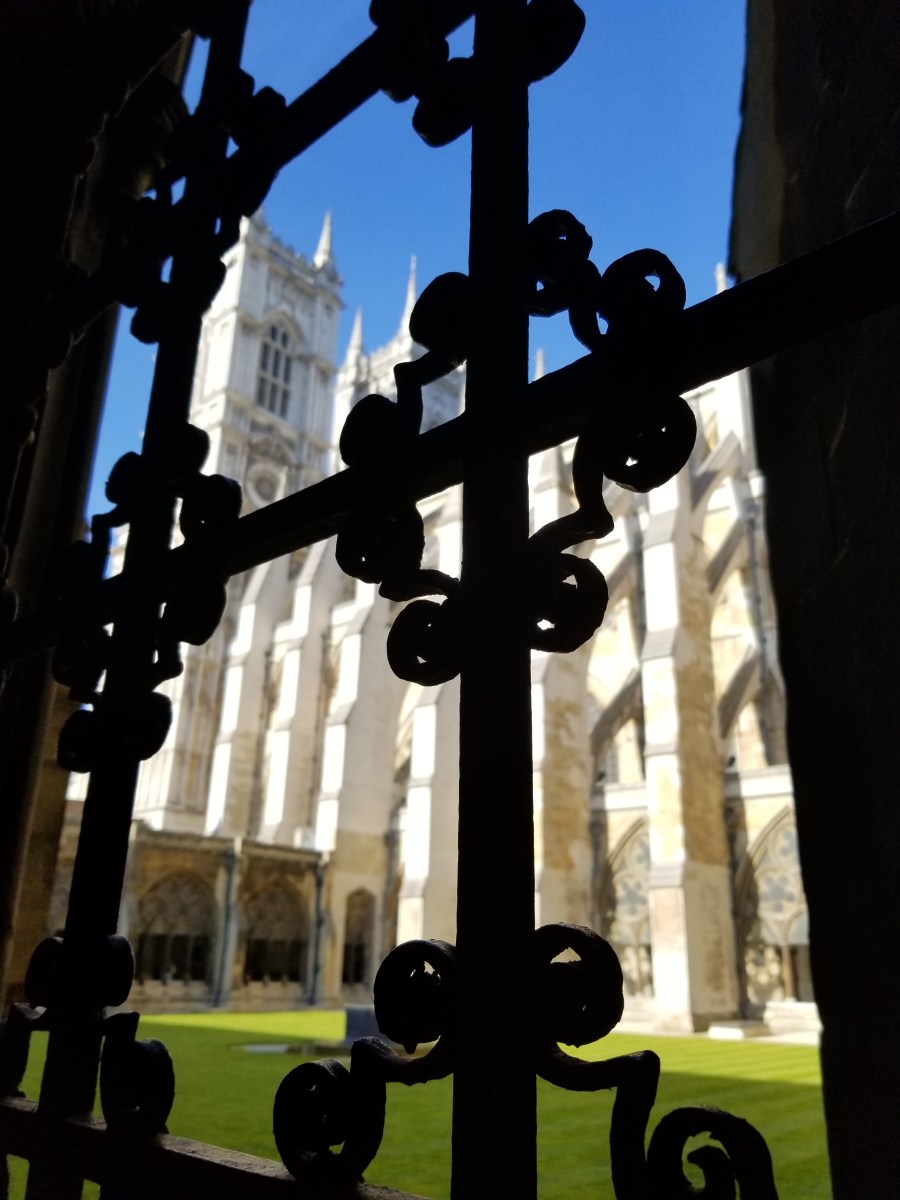 A cloister at Westminster Abbey. Photo by Anastasia Mills Healy.