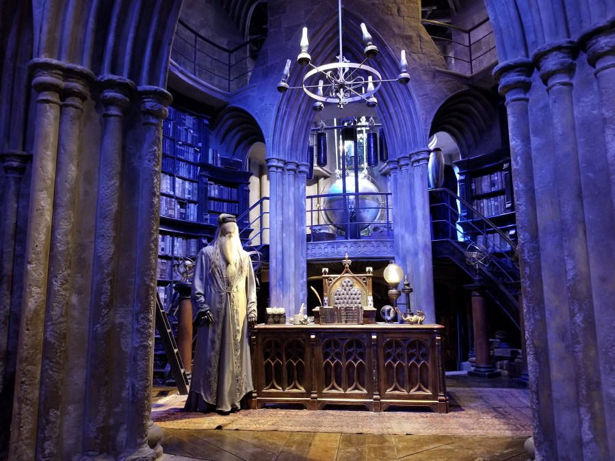 Dumbledore's office at Warner Bros. Studio Tour London–The Making of Harry Potter. Photo by Anastasia Mills Healy.