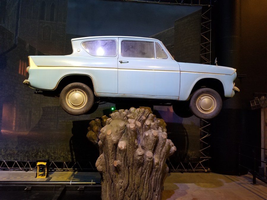 The flying car at Warner Bros. Studio Tour London–The Making of Harry Potter. Photo by Anastasia Mills Healy.
