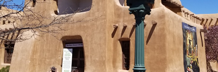 Just off the Plaza in Santa Fe, New Mexico is the New Mexico Museum of Art. Photo by Anastasia Mills Healy.