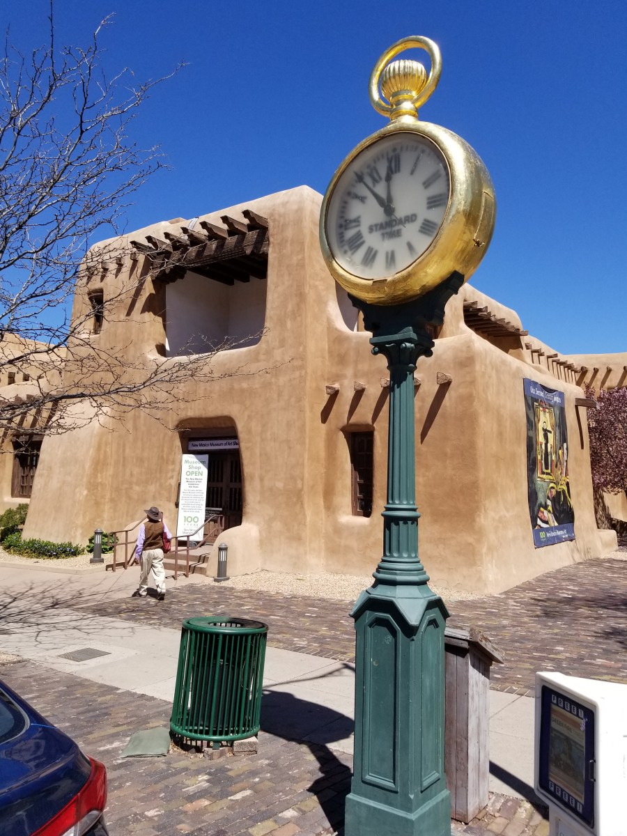 Just off the Plaza in Santa Fe, New Mexico is the New Mexico Museum of Art. Photo by Anastasia Mills Healy.